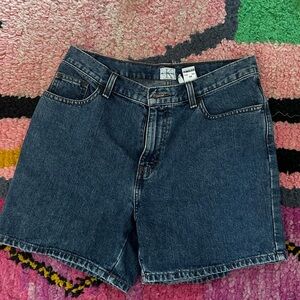 Vintage Calvin Klein dark wash denim mom shirts wide leg 8 100% cotton